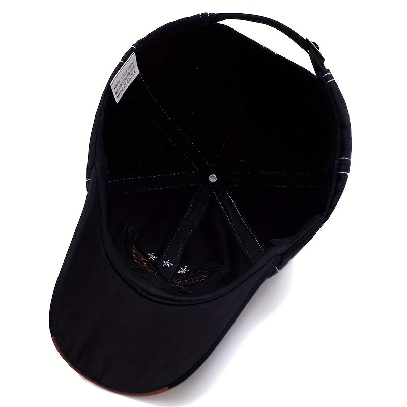 1pc Unisex Sunshade Breathable Baseball Cap With Eagle Embroidery For Outdoor Sport, Ideal choice for Gifts