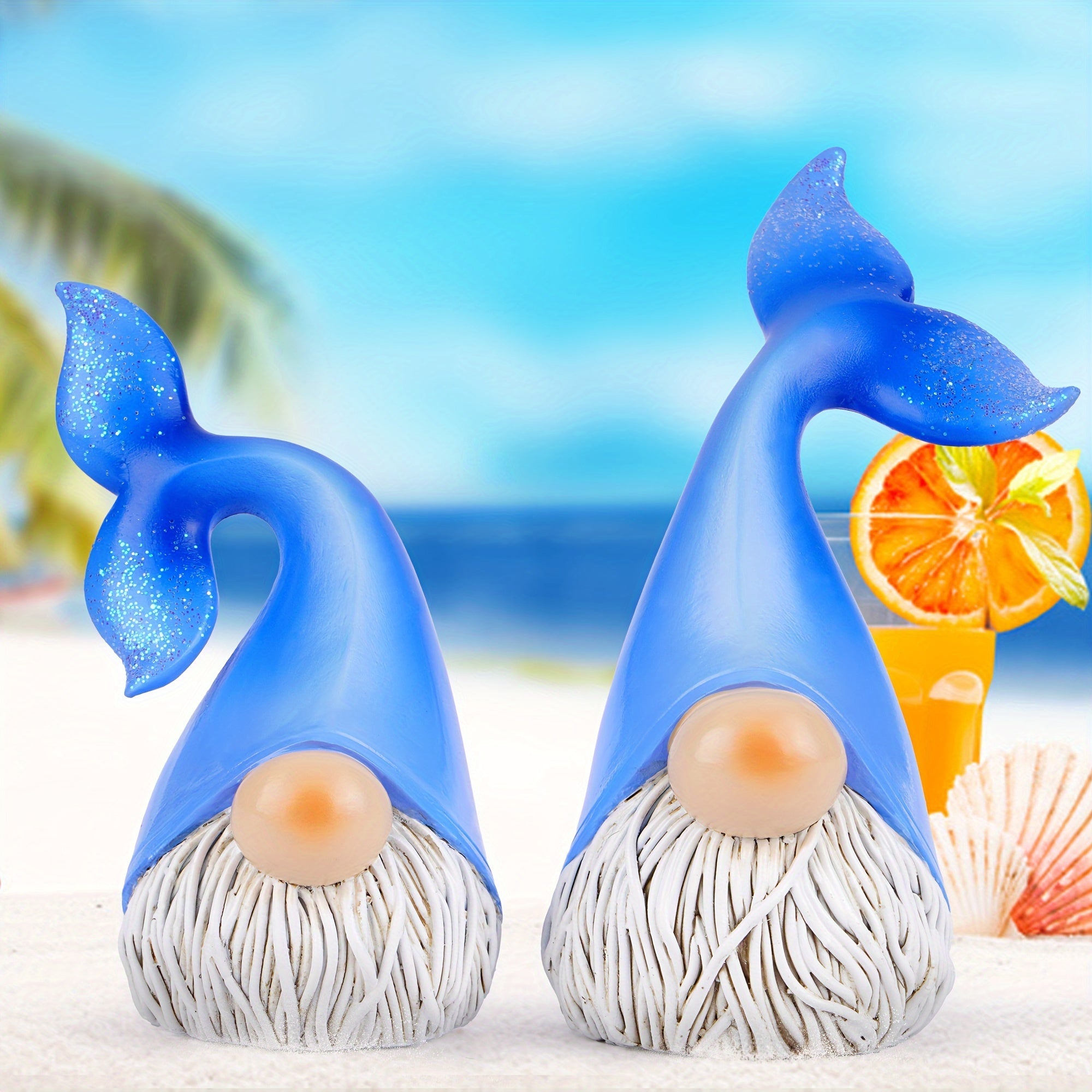 Summer Gnomes Decor Sea Fish Gnomes Decoration Handmade Beach Swedish Gnomes Decor For Home Ocean Elf Decoration Home Ornaments Summer Gnomes Figurines