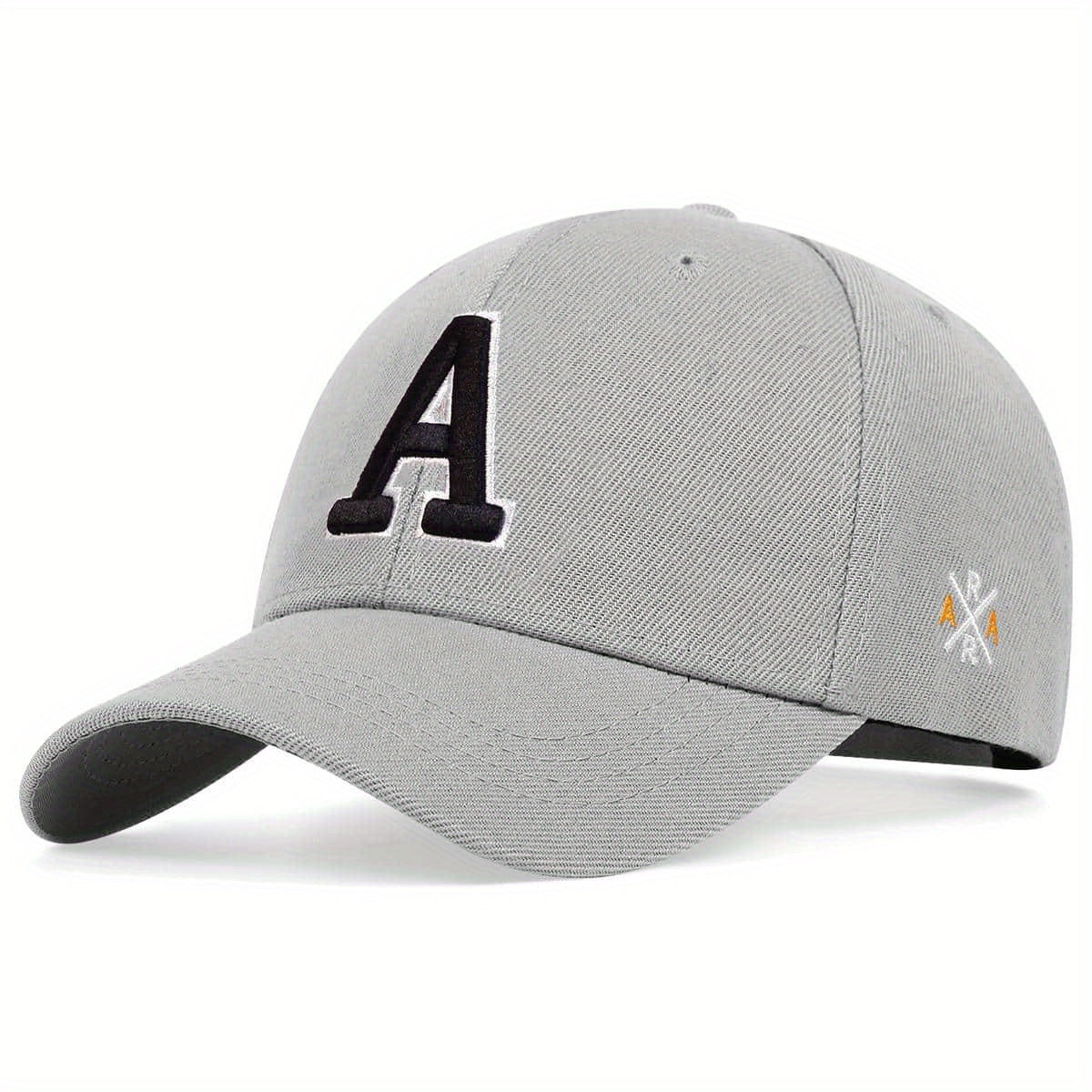 [Solid Color Embroidery Baseball Cap] Letter A Embroidery Baseball Cap Solid Color Simple Casual Sports Hat Sunscreen Dad Hats