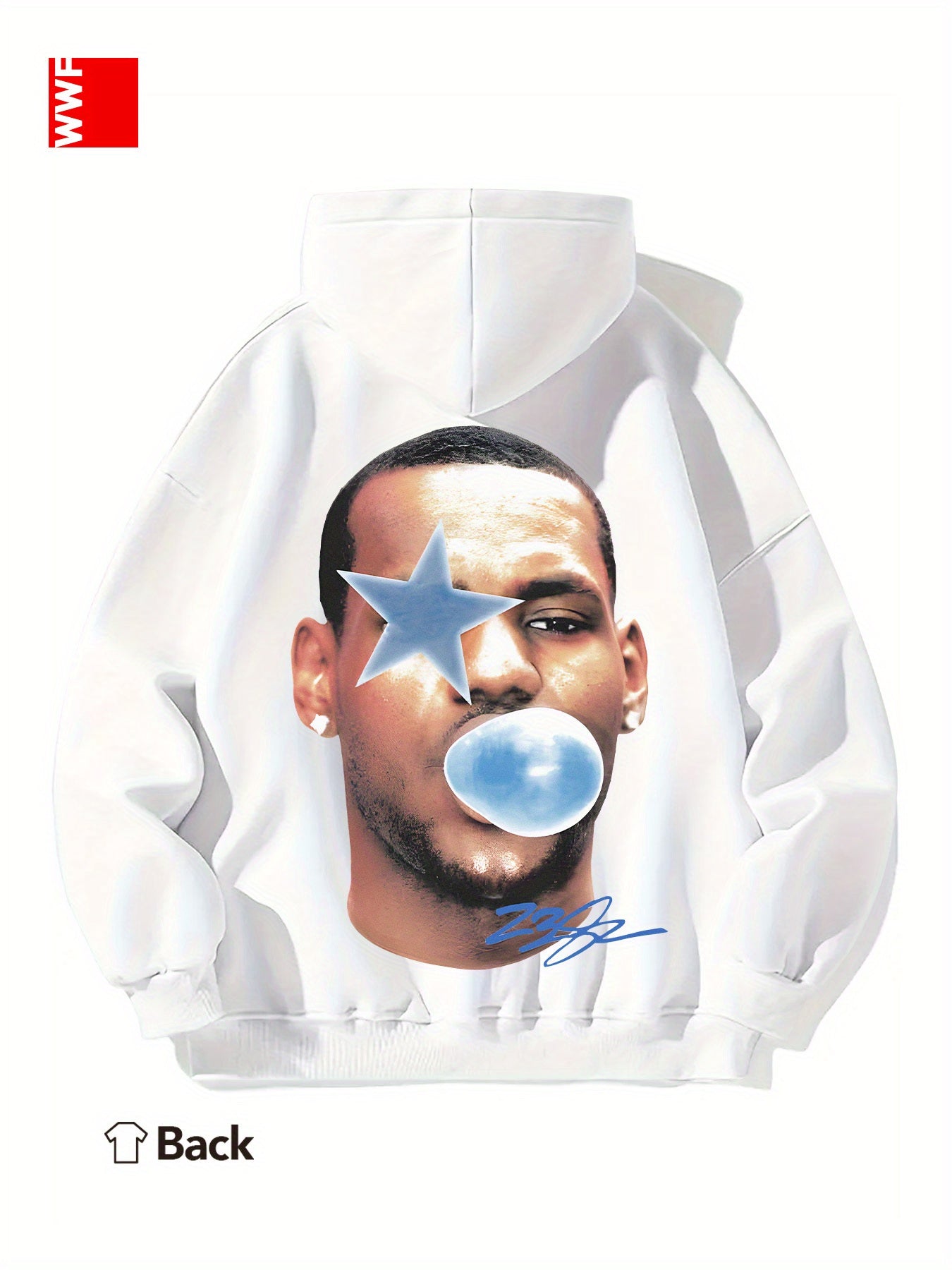 Men's Y2K Basketball Star Graphic Fleece Hoodie - Black, Trendy Hip-Hop Streetwear with Kangaroo Pocket, Perfect for Fall/Winter Casual Wear and Gifts