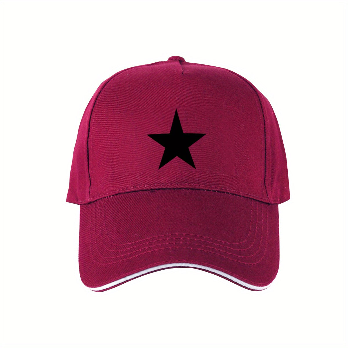 Five-Pointed Star, a Unisex Baseball Cap, Casual Street Rebound Hat, Lightweight Adjustable Visor for Both Men And Women