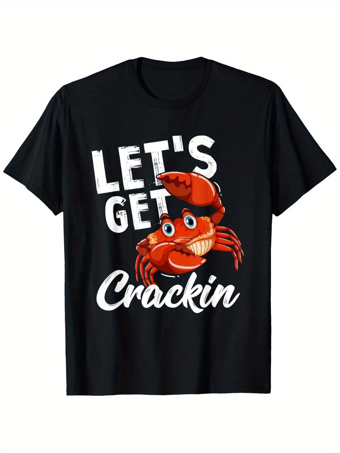 Men's Funny Crab Seafood Lovers Graphic T-Shirt - 