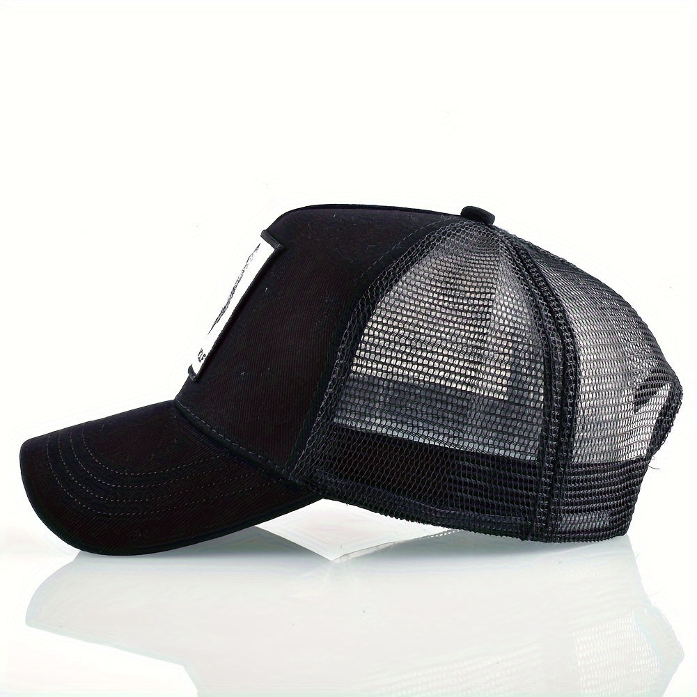 Men'S & Women'S Wolf Embroidery Snapback Trucker Hat - Breathable, Fitted, All-Season Outdoor Sports Cap with Adjustable Sizing, Outdoor Sports Cap|Adjustable Headgear|Snapback Closure