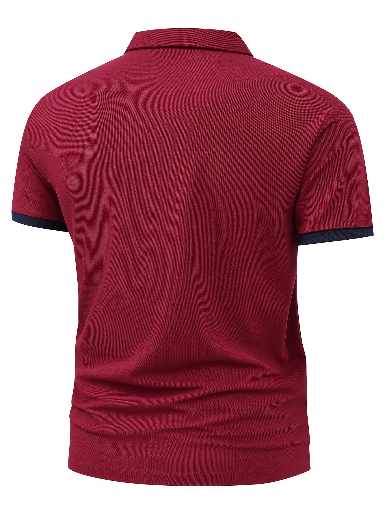 Men's Summer Short-Sleeve Shirt - Breathable Knit Fabric with Geometric Badge Pattern, Sweat Absorbent Casual Sportswear, Regular Fit Button-Up Collar for Outdoor, Parties & Casual Attire, Outdoor Activities, Stylish Sportswe
