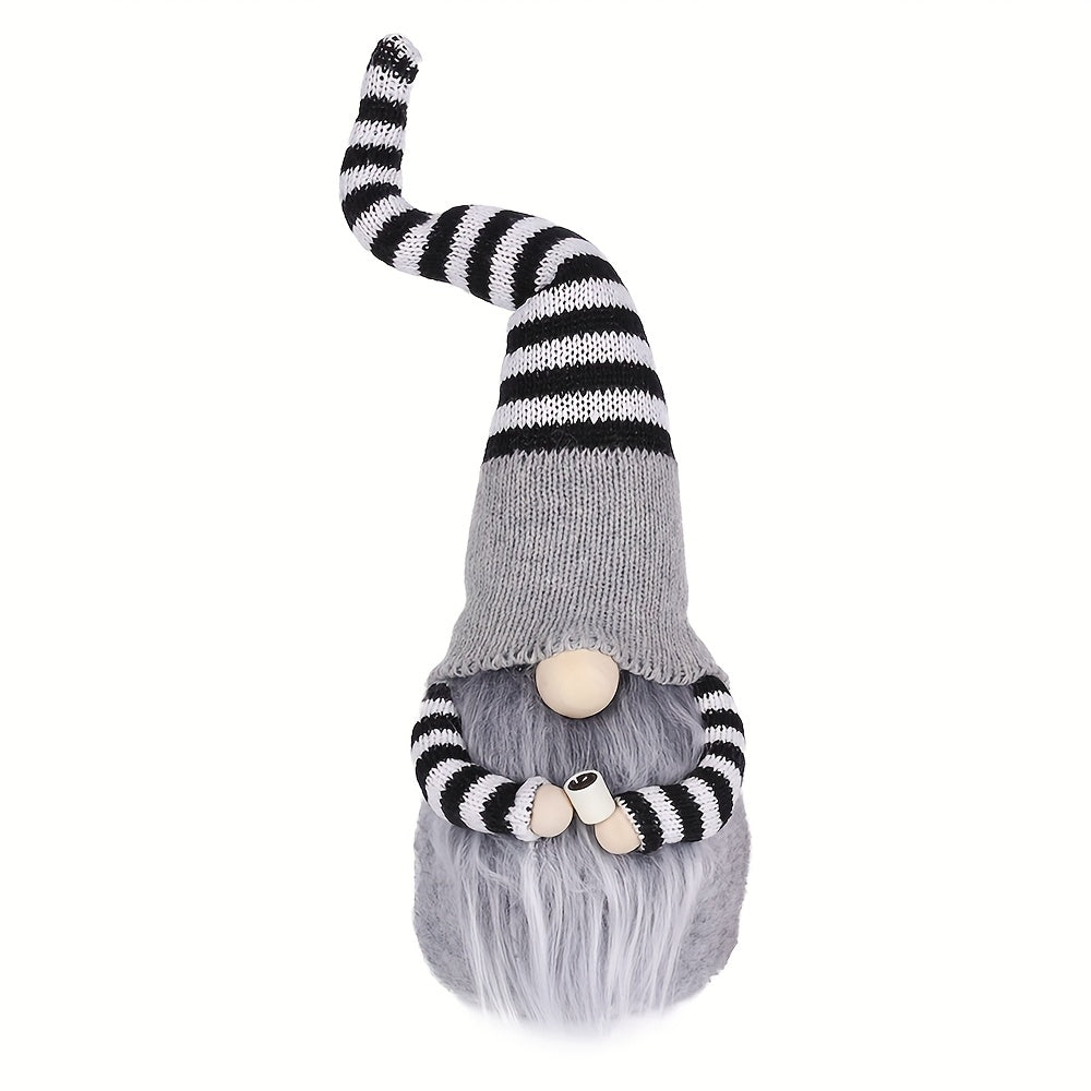 [Halloween Gnome Doll] Tomte Scandinavian Nisse Elf Dwarf Faceless Gnome Doll | Halloween Gnomes Plush with Spider Ornaments Halloween Witch Gnomes Home Tiered Tray Decorations
