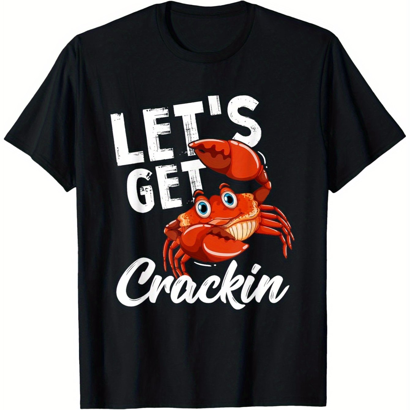 Men's Funny Crab Seafood Lovers Graphic T-Shirt - 