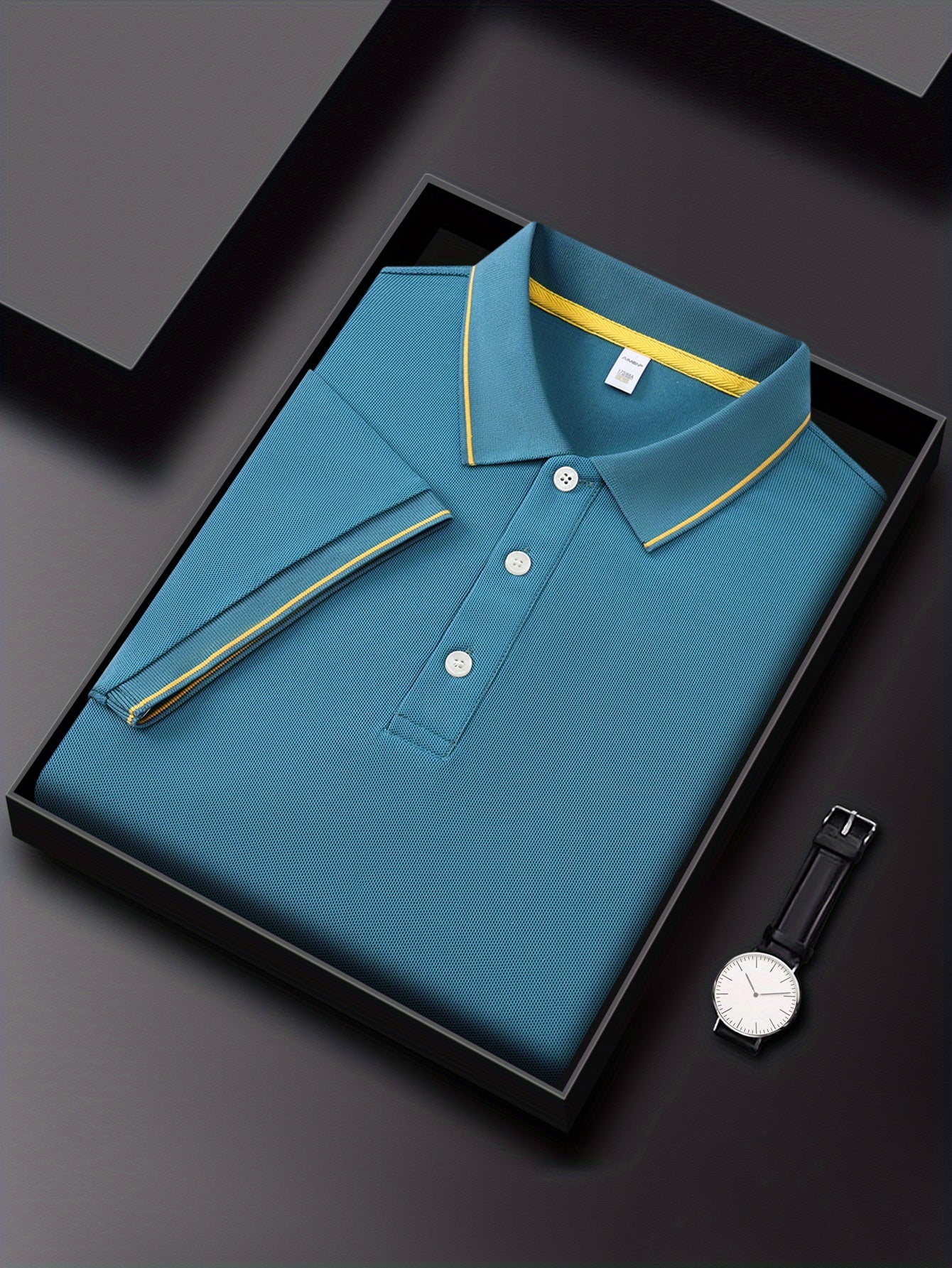 [Disney Genuine Authorized] Men's Classic Shirt One Disney Classic Shirt Cartoon Printing Advanced Business Casual, Short Sleeve Collar, Lightweight Polyester, Quick Drying and Breathable Golf Shirt, Packed in a Display Gift