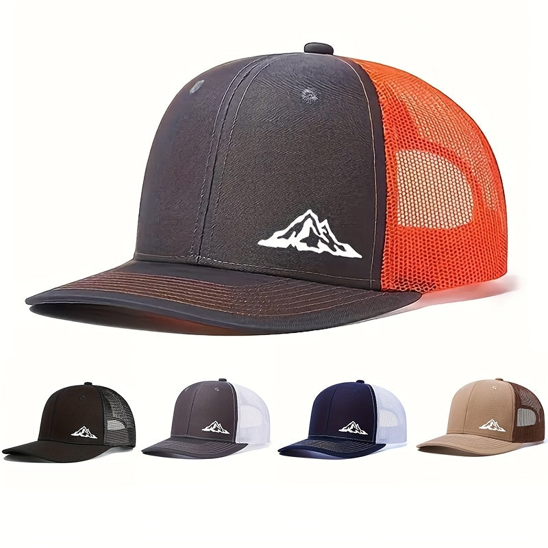 Stylish Mountain Peak Printed Baseball Cap for Men And Women, Perfect for Outdoor Sports Events, Featuring a Classic Trucker Hat Design That Is Versatile And Casual.