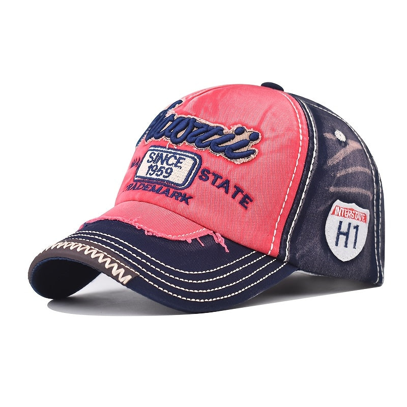 Distressed Embroidered Hip Hop Hat Baseball Cap Peaked Cap - Unisex Adjustable Trucker Hat | Perfect Gift
