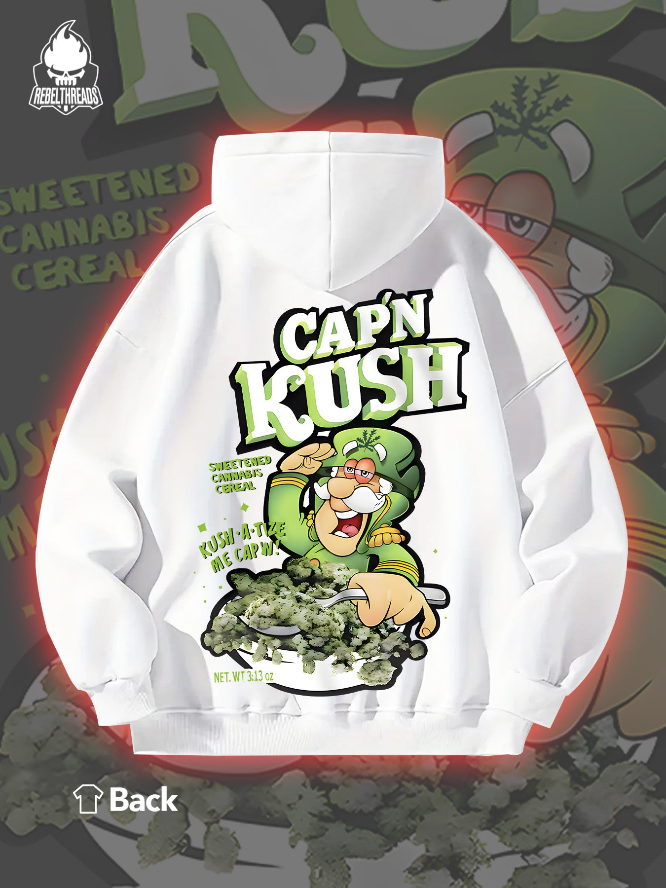 [Trendy Hoodie] Trendy CAP'N CRUNCH 270G Autumn And Winter Fleece Hoodie | Men'S Personalized Trendy Hip-Hop Streetwear With Kangaroo Pocket