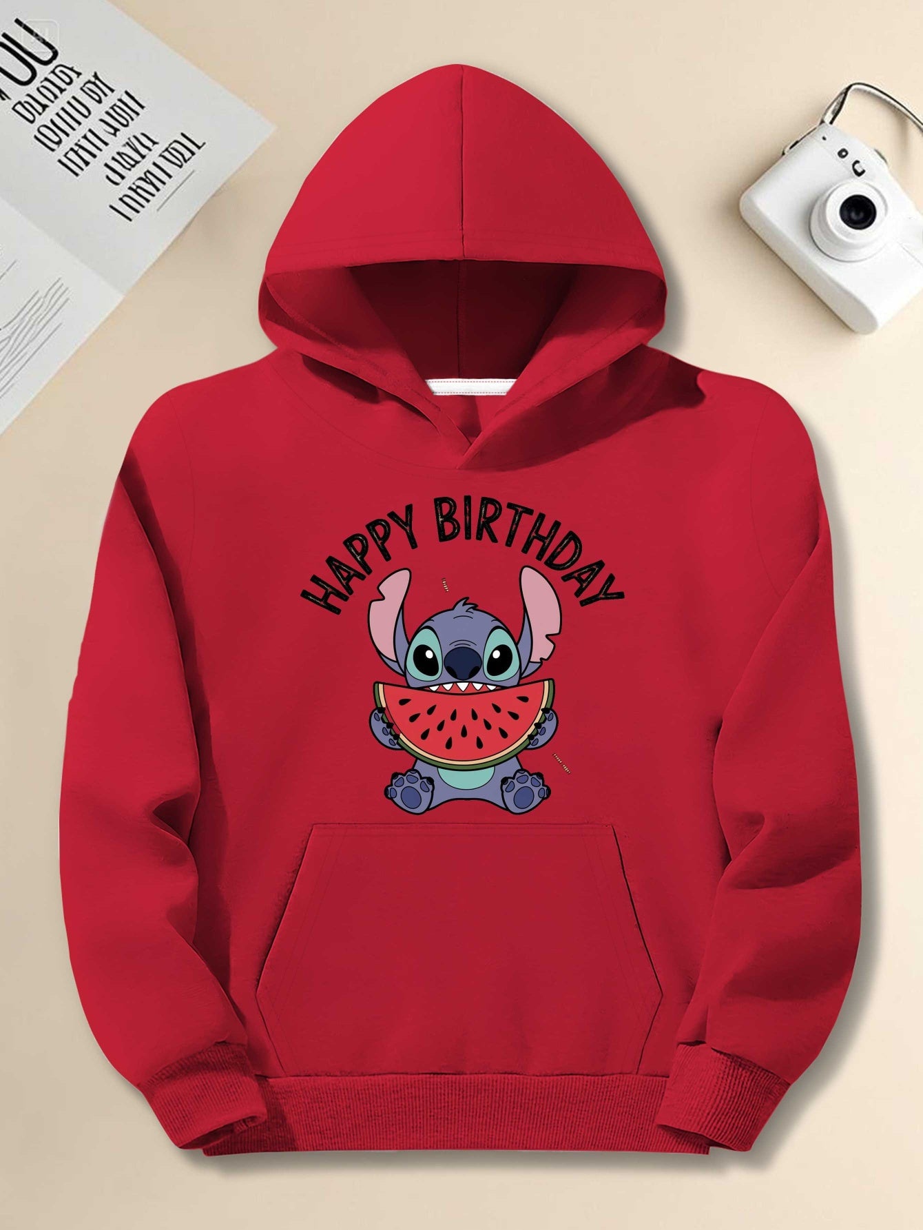 Disney Disney Stitch Happy Birthday Vintage men'S casual hoodies