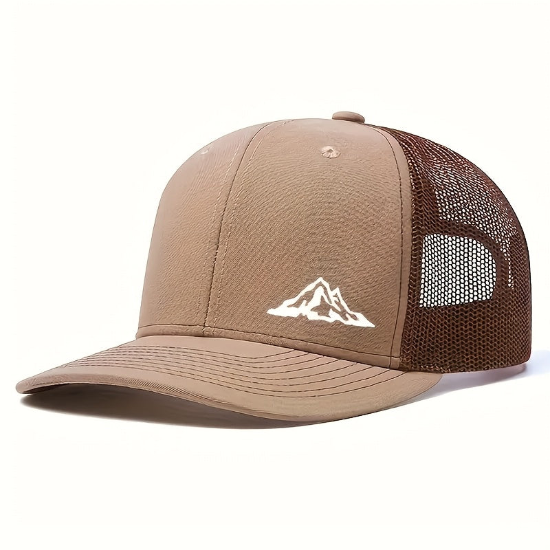 Stylish Mountain Peak Printed Baseball Cap for Men And Women, Perfect for Outdoor Sports Events, Featuring a Classic Trucker Hat Design That Is Versatile And Casual.