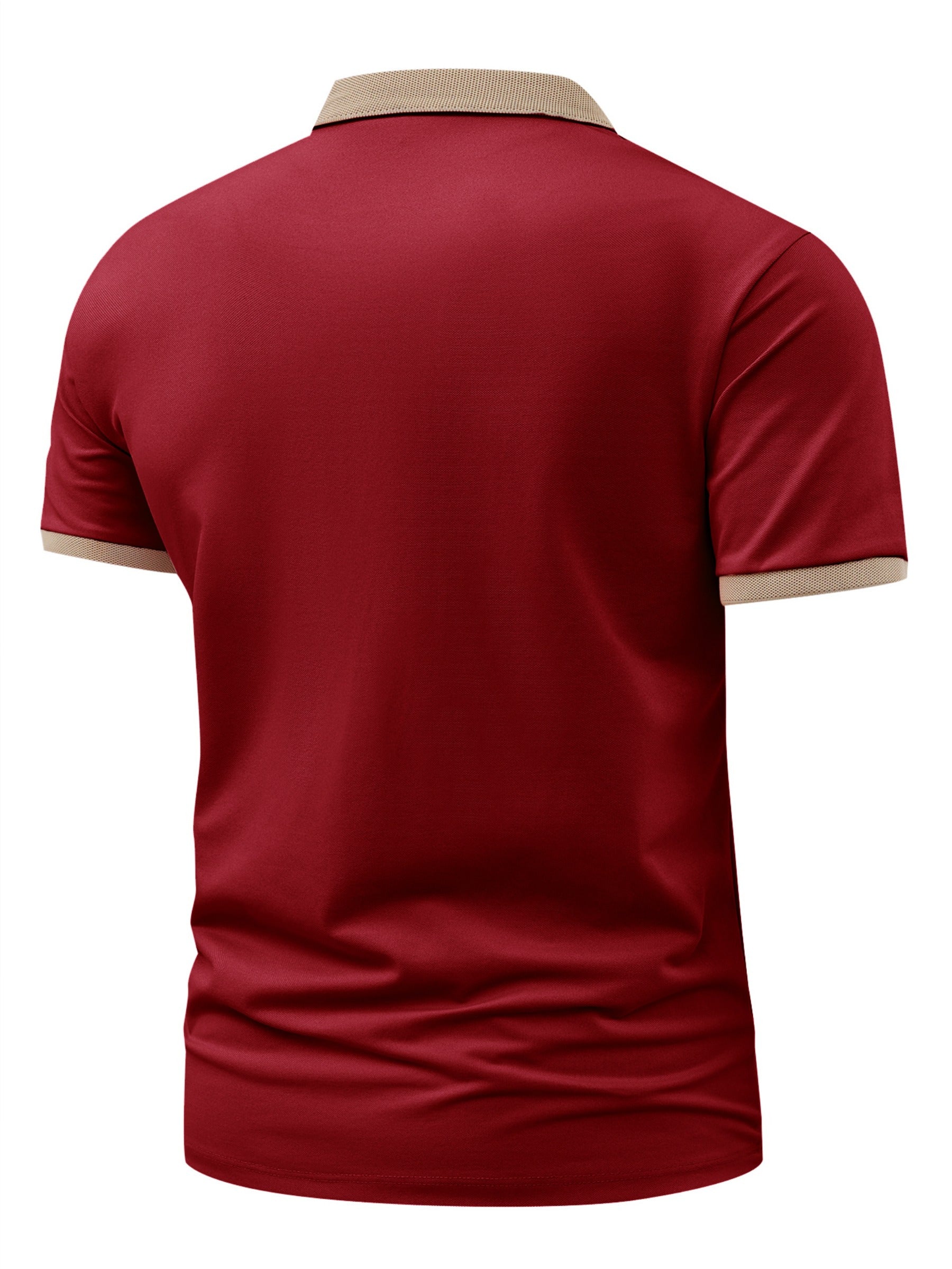 [Comfy Golf Shirt] Rooster Menswear Comfy Print Men's Short Sleeve Golf Shirt | Business Casual Top for Tennis Training