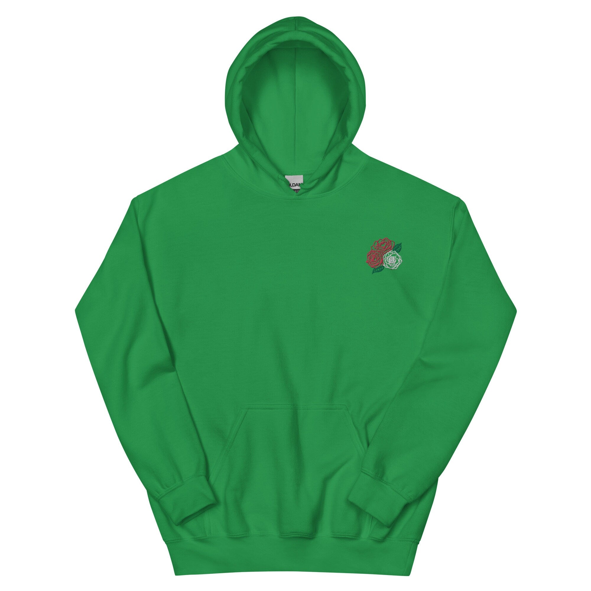 Three Roses Embroidered Unisex Hoodie - Cozy Floral Sweatshirt for Men & Women - Casual Streetwear Gift