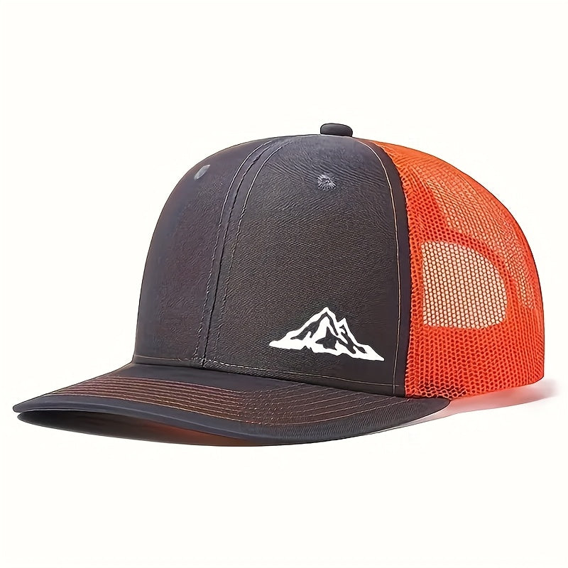 Stylish Mountain Peak Printed Baseball Cap for Men And Women, Perfect for Outdoor Sports Events, Featuring a Classic Trucker Hat Design That Is Versatile And Casual.