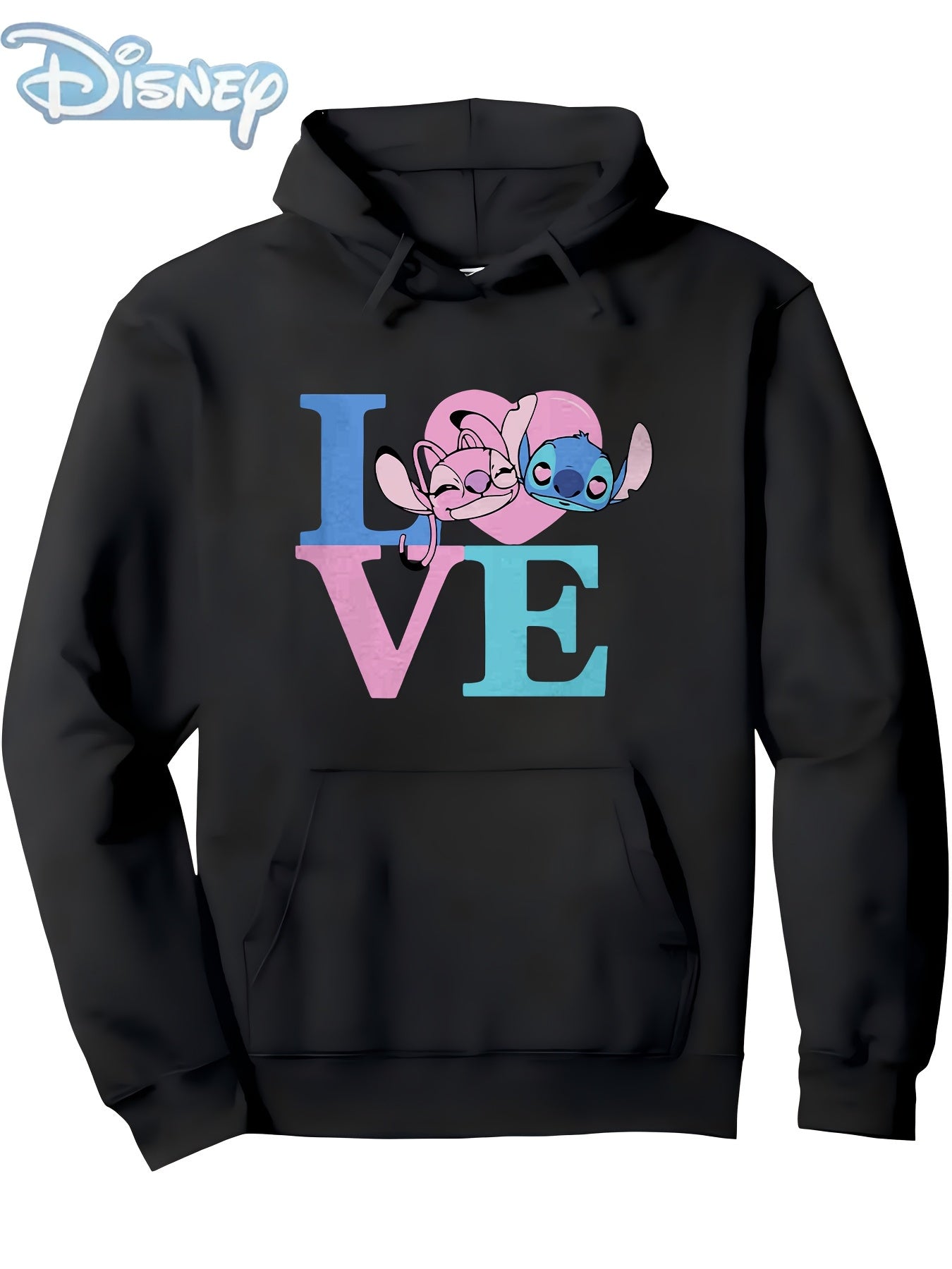 Disney Stitch& Lilo Theme Series Casual Hoodie, Perfect Holiday Gift for Family and Friends, Birthday Gift, Beach Vacation, Family Matching Pullover and Hoodie 260g 50% Cotton 50% Polyester