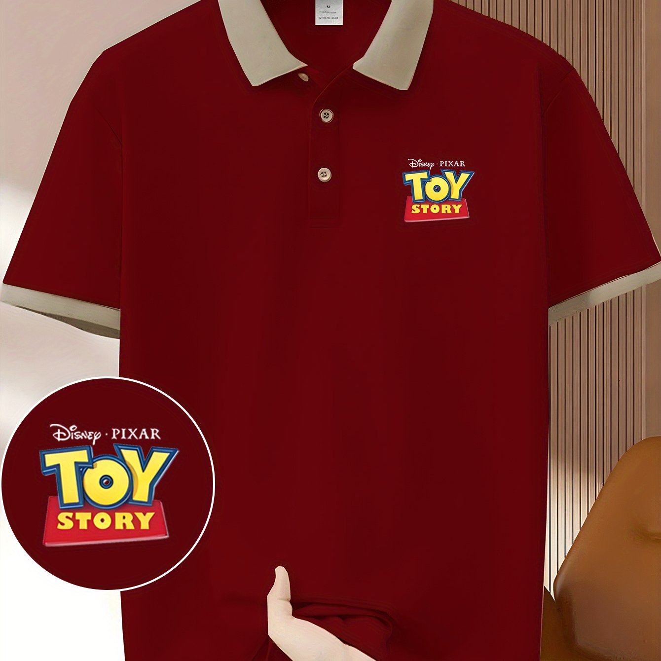 Disney Toy Story Polo Shirt - Lightweight, Breathable Polyester, Quick-Dry, Casual Style with Button Front, Ideal for Summer Outdoor Activities and Golf, Perfect Gift for Men and Women, Golf Shirt | Playful Design | Quickdry