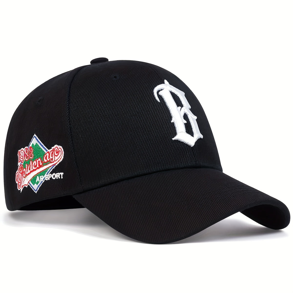 [Lightweight Adjustable Baseball Cap] Gothic B Embroidery Baseball Cap Solid Color Casual Dad Hats Lightweight Adjustable Sun Hat For Women & Men