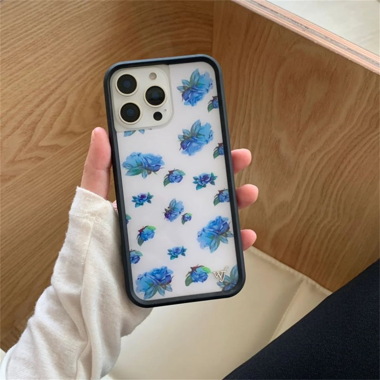 Wildflower new 3D Moonlight Rose phone case iPhone 16 15 14 13 12 Pro Max Plus 16pro 15pro WF Floral fashion cute cartoon cover