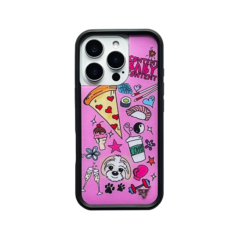 Wildflower 3D Leopard print Polka Dot phone case iPhone16 15 14 Plus 12 13pro 14pro 15pro 16pro WF Cute plaid food cartoon cover