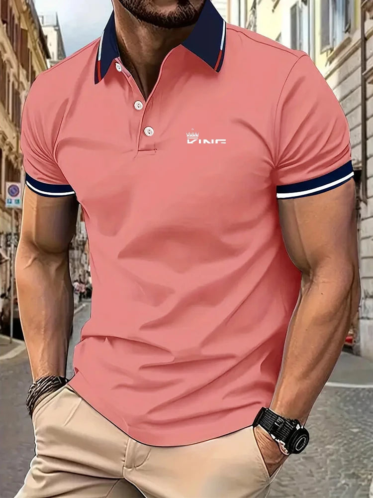 Mens Casual Polo Shirts Short Sleeve Fashion Classic Slim Fit T-Shirts