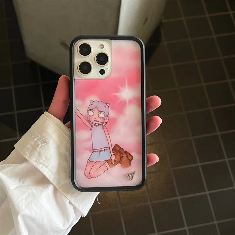 Fashion New Wildflower fawn 3D Cartoon Phone Case for iPhone 16 15 14 Plus 16 15 14 13 12 Pro Max WF Girl Angel Cover Funda 2025