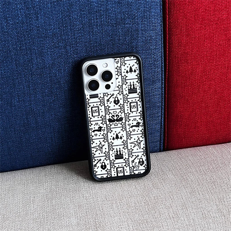 Wildflower cute Polka Dot Love plaid phone case iPhone13 Pro 14 Pro 15 Pro 14plus 16promax 12 WF acrylic stylish back cover