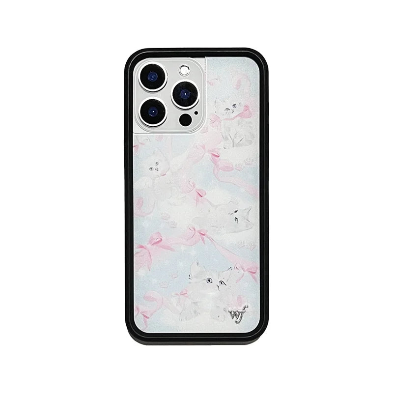 Wildflower 3D Girl Bear High Heels Phone case for iPhone 15 14 13 Pro Max 12 13 14pro 15pro WF Animal Cute cartoon cover bottom