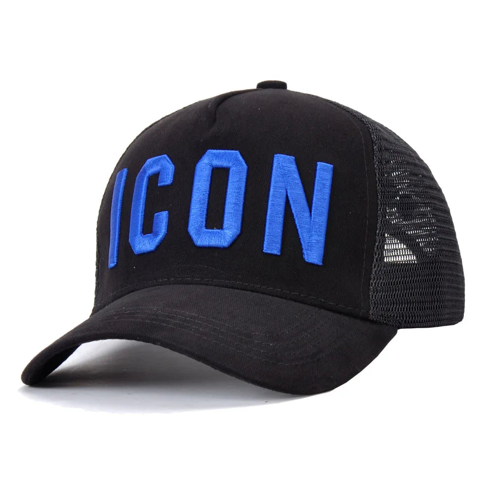 DSQICOND2 DSQ Mesh Summer Baseball Cap for Men Women Embroidery ICON Letters Dad Hat Hip Hop Trucker Cap Hombre Gorras Casquette
