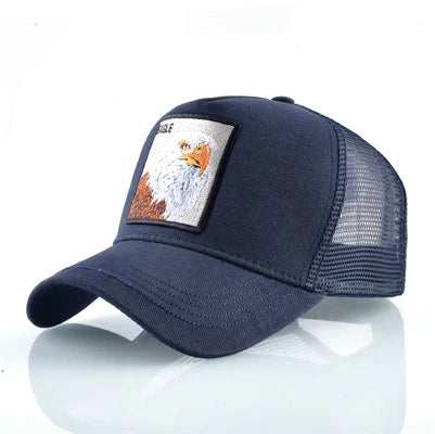 Embroidery Baseball Caps Men Eagle Snapback Hats For Women Fashion USA Hip Hop Bones Breathable Mesh Streetwear Trucker Cap