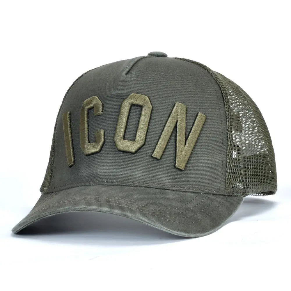 DSQICOND2 DSQ Mesh Summer Baseball Cap for Men Women Embroidery ICON Letters Dad Hat Hip Hop Trucker Cap Hombre Gorras Casquette