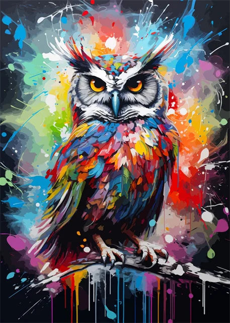 Watercolor Animals Canvas Paintings Rhino Cat Owl Panda Lion Tiger Wild Animals Grafffiti Art Posters Prints Home Decor Wall Art