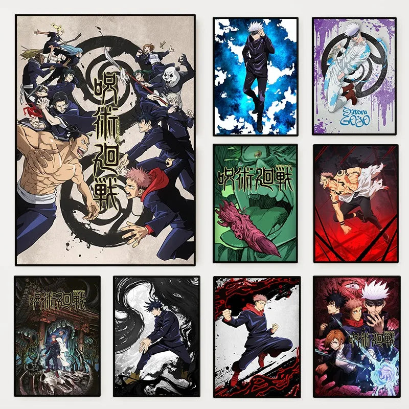 Modern Japan Anime Jujutsu Kaisen Poster and Print Comic Character Canvas Painting Wall Art Pcirtue for Living Room Home Decor