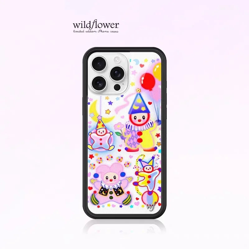 Wildflower Clown Around Cute Phone Case for iPhone 12 13 14 15 16 Pro Max Plus 16pro 15pro WF 3D costume party Cover Funda