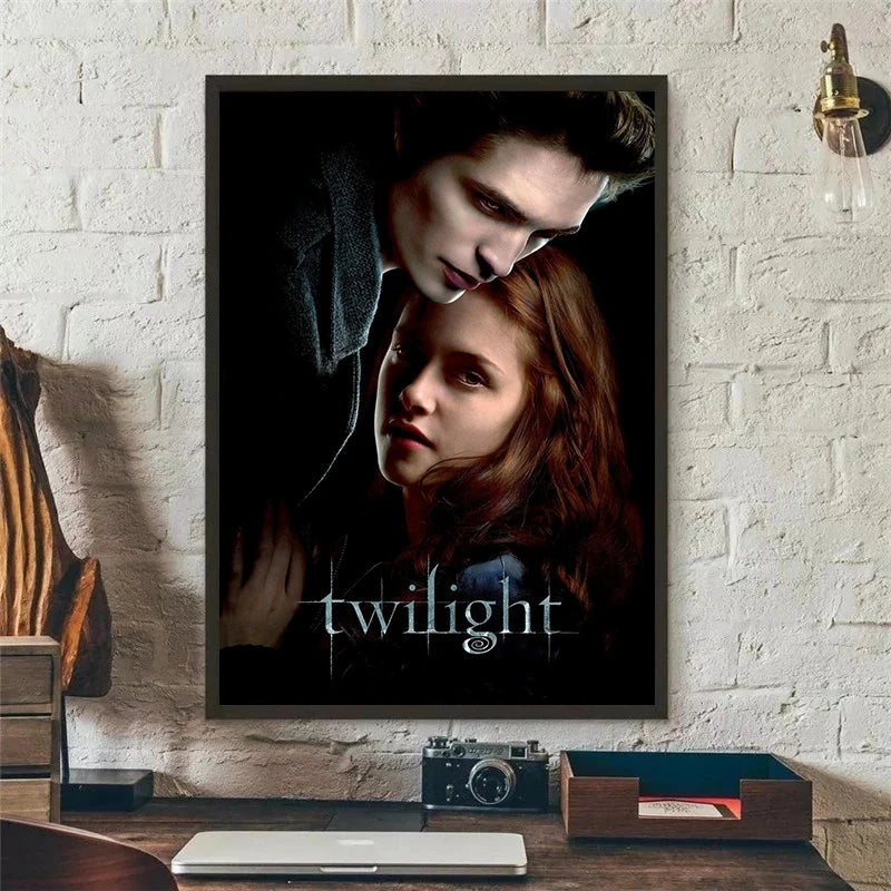 Classic Movie Twilight Poster Edward Bella Canvas Painting Prints Wall Art Picture Film Room Home Bar Cafe Decor Mural