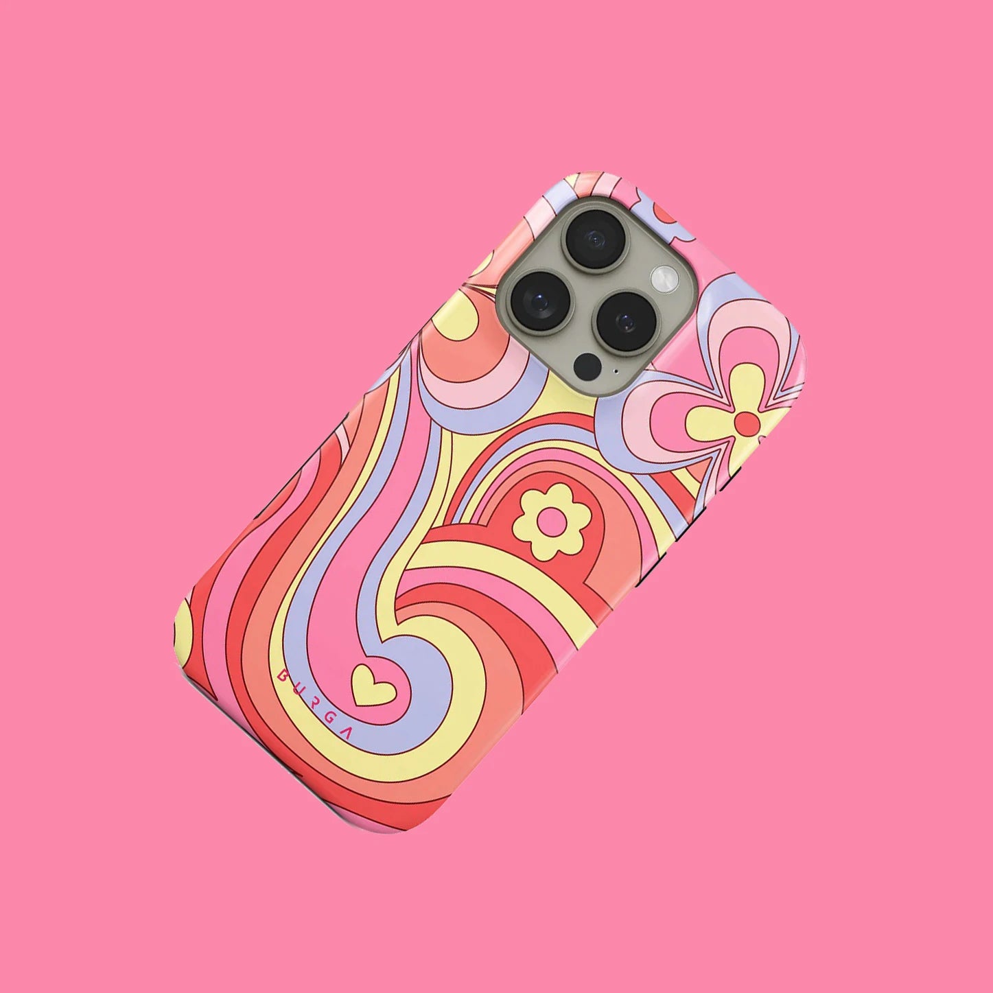 Colorful Flower Pattern BURGA  Phone Case for iPhone 16 15 14 13 12 11 X XS XR XSMAX 7 8 Pro Max Plus Double-layer Back Cover