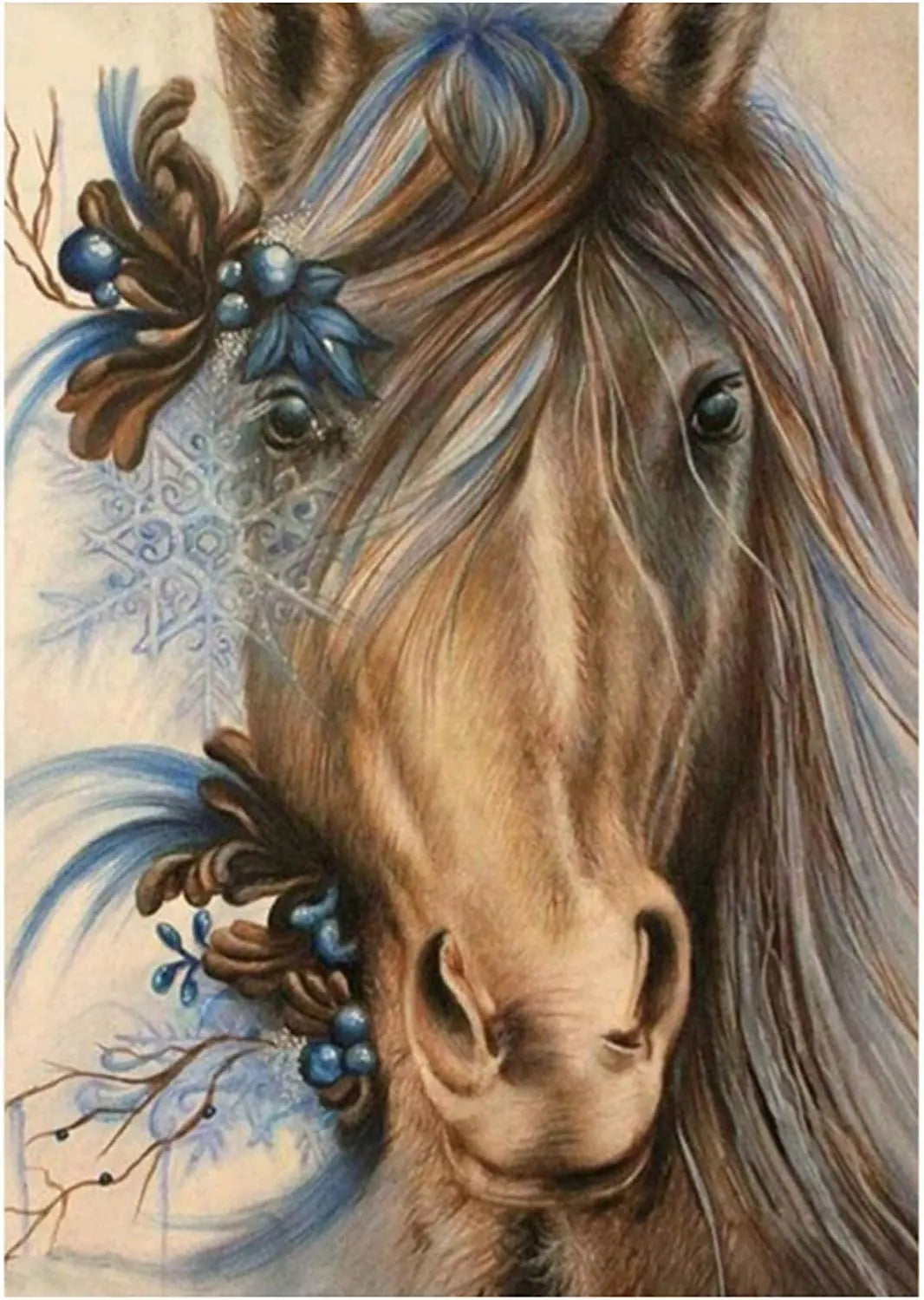 Diamond Embroidery Mosaic Horse Flower Home Decoration 5D Diy Diamond Painting Kits Animal Cross Stitch Crystal Picture Gift