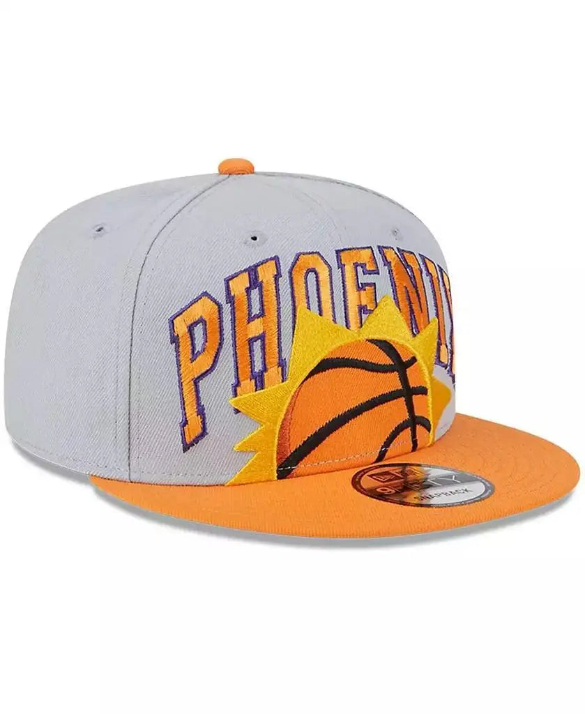 New Era | Men's Gray, Orange Phoenix Suns Tip-Off Two-Tone 9FIFTY Snapback Hat