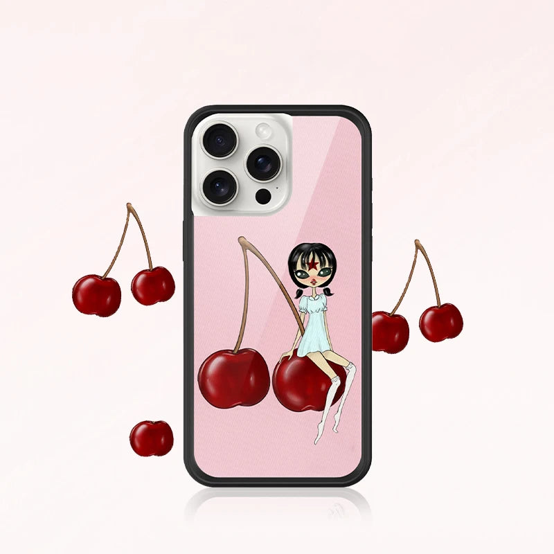 Wildflower 3D Girls bow high heels Phone Case for iPhone 15 14 13 Pro Max 13pro 14pro 15pro WF Angel Cute Cartoon Cover Funda