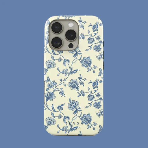 Vintage Flowers BURGA Phone Case for iPhone 16 15 14 13 12 11 X XS XR XSMAX 7 8 Pro Max Plus Luxury Double-layer Back Cover