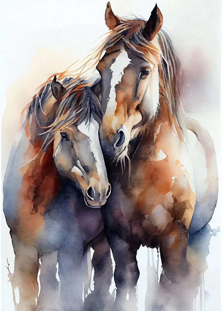 Classic Animal Running Horse Sunset Landscape Art Poster Canvas Painting Wall Prints Picture for Living Room Home Decor