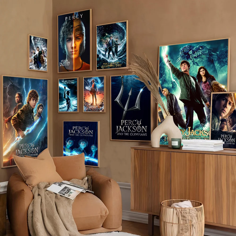 P-Percy J-JacksonS O-Olympians Self-adhesive Art Poster Whitepaper Sticker DIY Room Bar Cafe Wall Decor