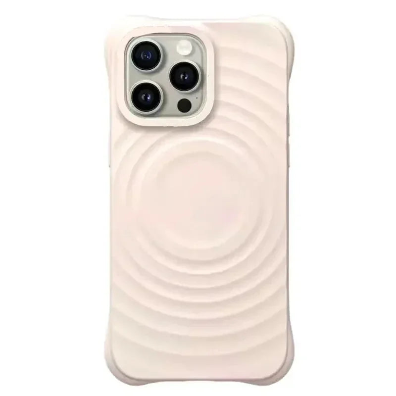 Ripple Silicone Engraved Letters Magnetic Phone Case Cover for IPhone 12 13 14 15 Pro Max Case for IPhone 15 Pro Max