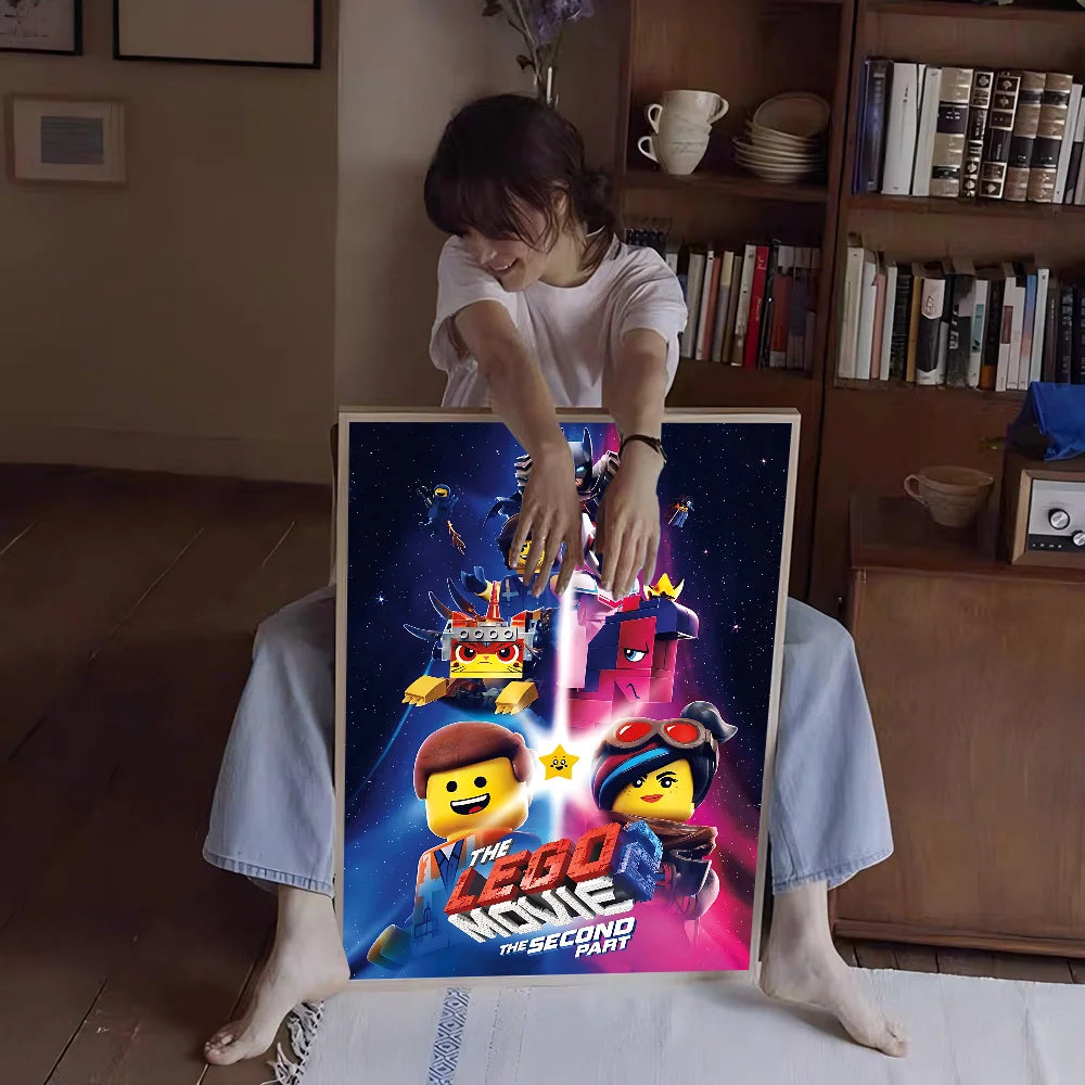 Abstract Funny L-Legos Anime Posters Sticky HD Quality Wall Art Retro Posters for Home Room Wall Decor
