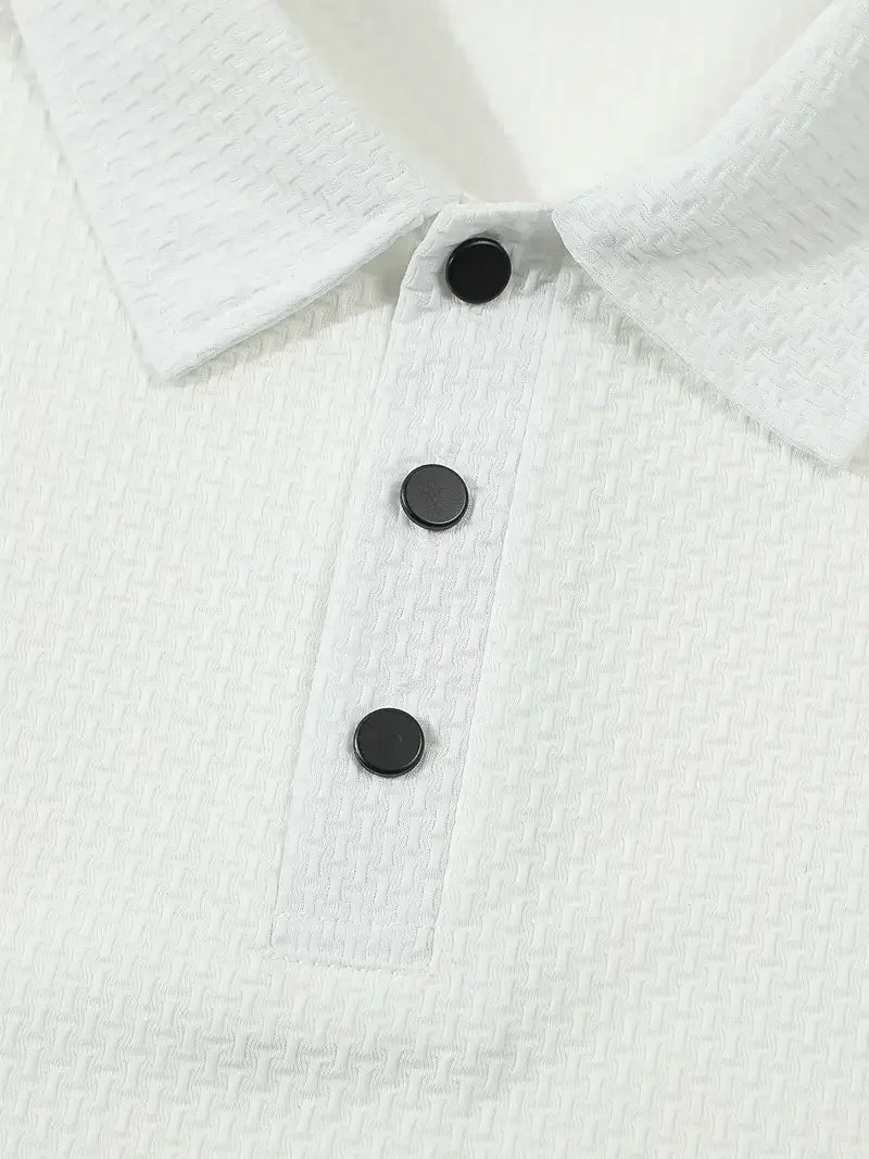 Classic men's casual POLO shirt soft and breathable MILAN pattern quick-drying top T-shirt