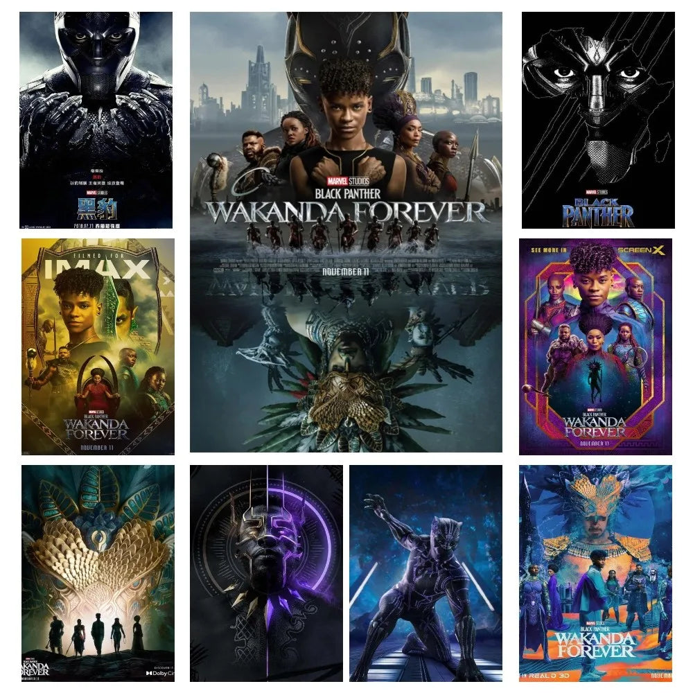 1pc Black Panther Marvel Comics Poster Wall Art Home Decor Room Decor Digital Painting Living Room Restaurant Kitchen Art