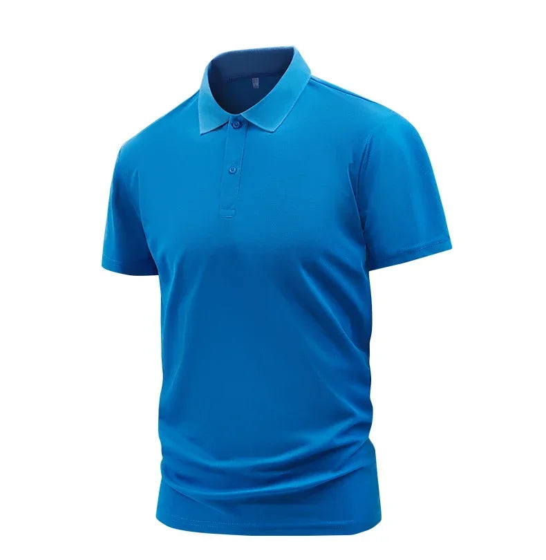 Paris Letter Print Men's Polo Shirt Summer Casual Breathable Comfortable Men Solid Color High Quality Short Sleeve Lapel T-Shirt