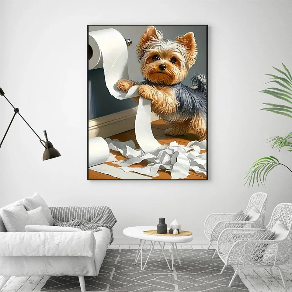 Diamond Art Painting Dog Animal 30X40cm Full Round Drill Picture Of Rhinestones Embroidery Wall Decor Cross Stitch