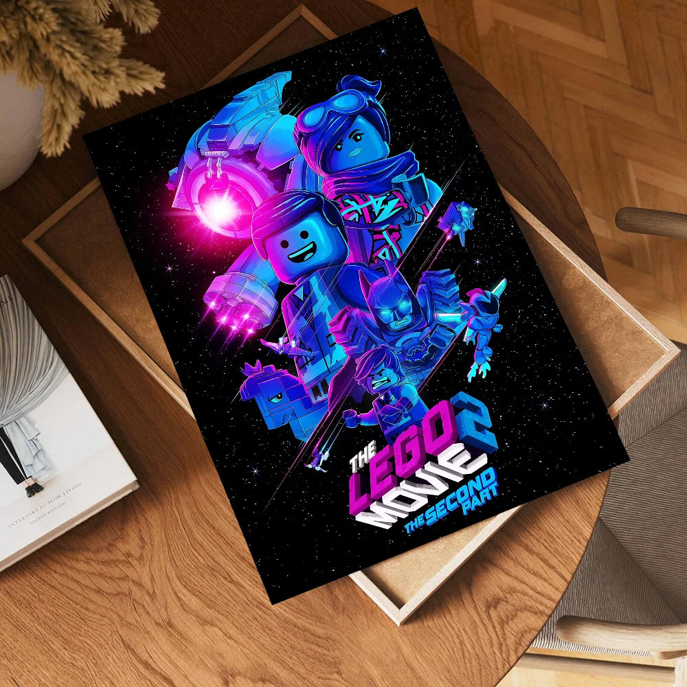 Abstract Funny L-Legos Anime Posters Sticky HD Quality Wall Art Retro Posters for Home Room Wall Decor