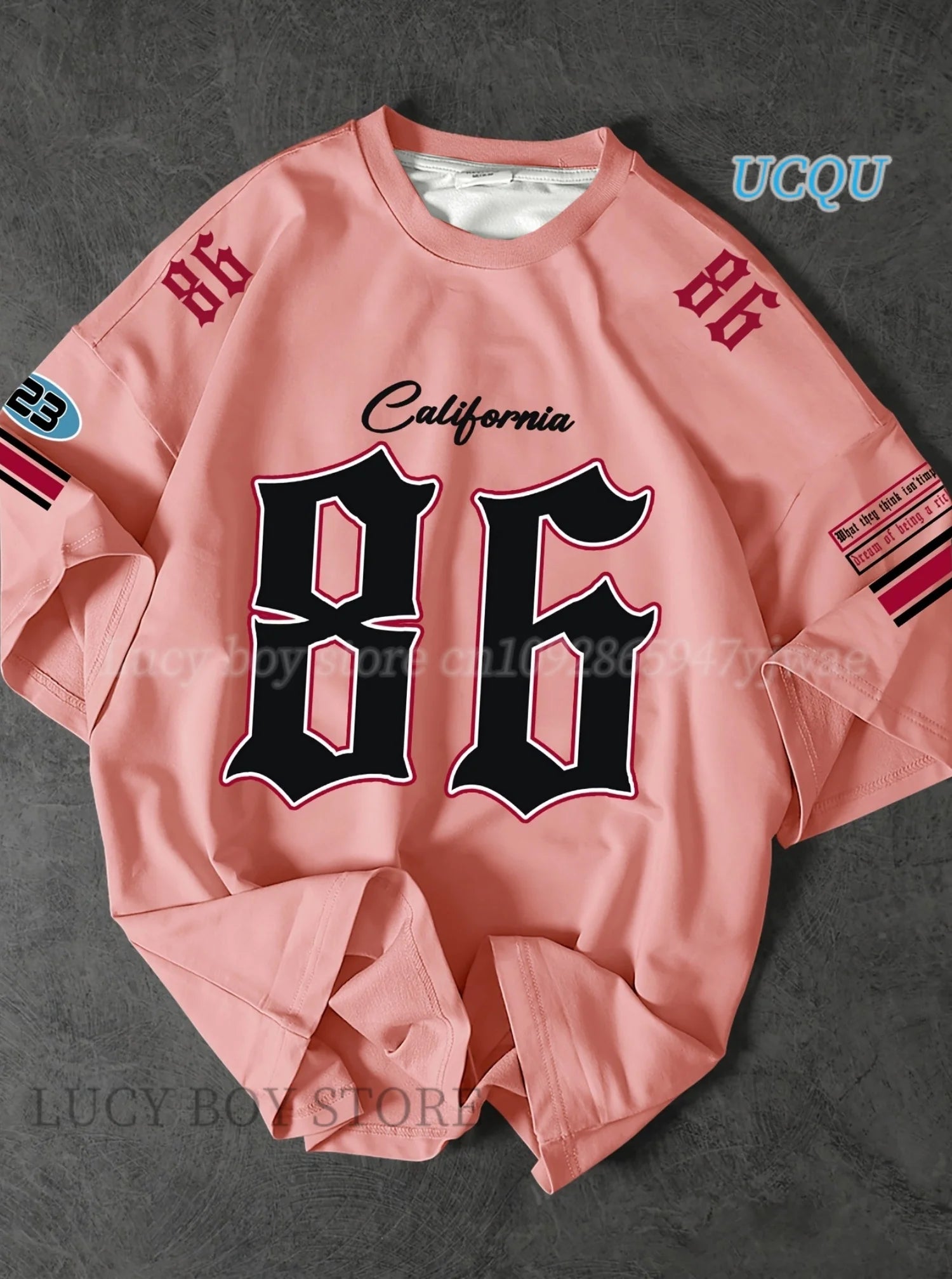 Sportwear Jersey  Men California 86 Printed Short Sleeve T Shirt Man O Neck Racing Football Tee Vintage Casual Tops Men Clothes